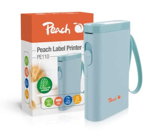 Peach Pe110 Direkte Termisk 203 X 203 Dpi 60 Mm/Sek Trådløs Innebygd Batteri Blå Peach Pe110 Direkte Termisk 203 X 203 Dpi 60 Mm/Sek Trådløs Innebygd Batteri Blå