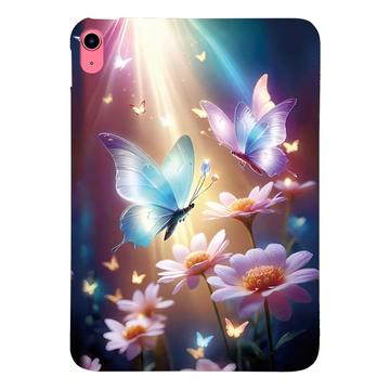 iPad 2022/2025 Stilig Ultra Slim TPU deksel   Sommerfuglblomster