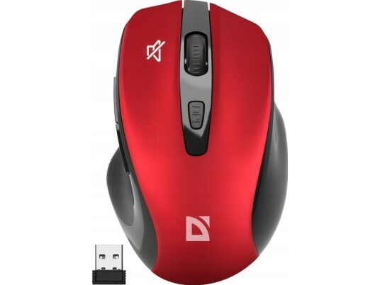 Defender Prime Mb-053 Optical Clickless Silent 1600Dpi Red Wireless Mouse Defender Prime Mb-053 Optical Clickless Silent 1600Dpi Red Wireless Mouse