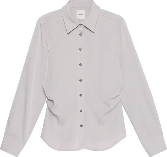 Calvin Klein Satin Twill Shirt Pink S