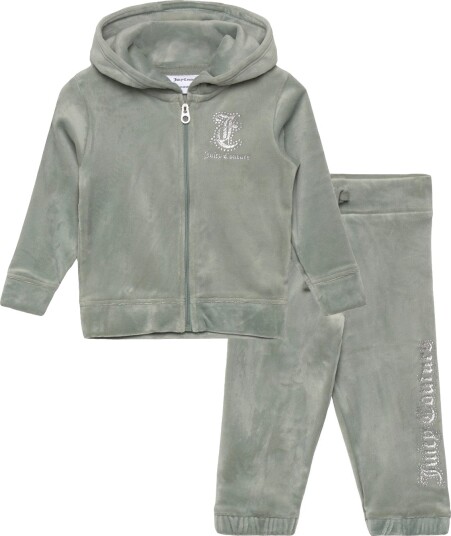 Juicy Couture Glitter Print Zip Thru & Relaxed Jog Set Green 98 Juicy Couture Glitter Print Zip Thru & Relaxed Jog Set Green 98