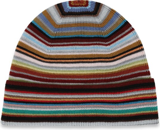 PS Paul Smith Men Hat Beanie Signtr Strp - 92_MULTI COLOURED - One Size