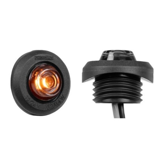 Posisjonslys PURELUX Spectre 1X Dark   12/24V / 0,5W / 28 mm Oransje for buede overflater