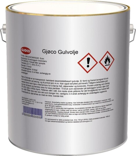 Gjøco gulvolje lys gylden 10 l