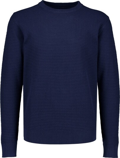 Lindbergh Structure O Neck Knit L/S   NAVY   L