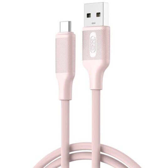 XO USB til USB C kabel 3A 1 m   rosa