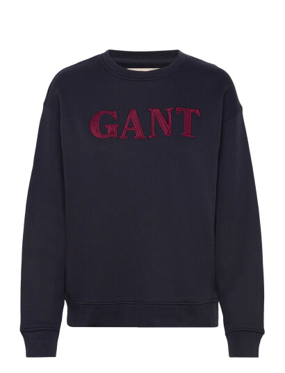 GANT Graphic C-Neck Sweat - Blue - XS