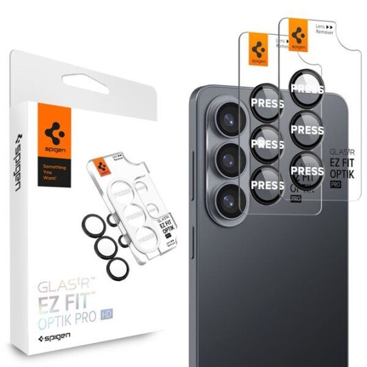 Spigen Optik Pro HD 2-Pack Kameralinsebeskytter for Samsung Galaxy S26+ - Svart