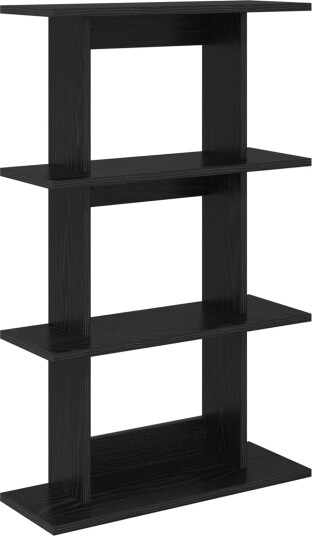 vidaXL Vegghylle Veggmontert Svart eik 56 x 20 x 90 cm Konstruert tre