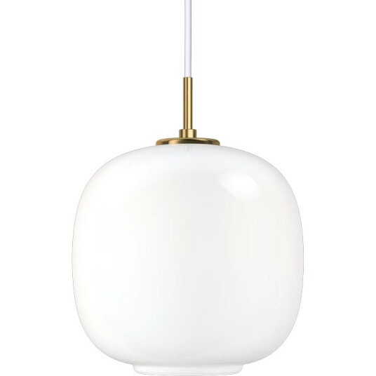 Louis Poulsen - VL45 Radiohus Pendel Ø250 V3 Messing/Glossy White Opal - Lampemesteren