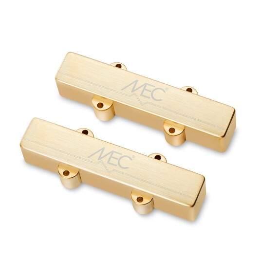 Mec Active J/j-Style Bass Pickup Set Metal Cover, 5-String - Brushed Gull Mec Active J/j-Style Bass Pickup Set Metal Cover, 5-String - Brushed Gull