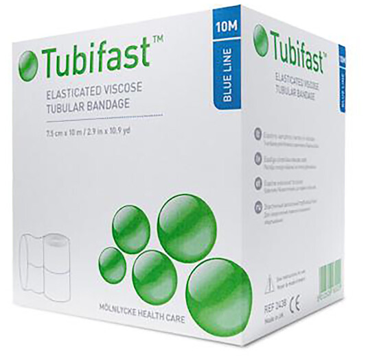 Tubifast 75 cm x 10 m blå