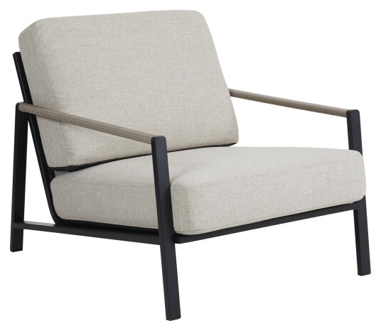 Brafab Lyra Loungestol m. puter, Sand Olefin Brafab Lyra Loungestol m. puter, Sand Olefin