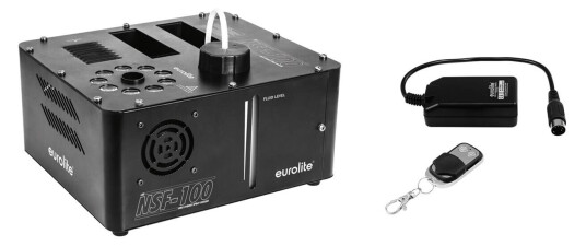 EuroLite Set Nsf-100 Led Dmx Hybrid Spray Fogger & Wrc-4 Wireles Remote EuroLite Set Nsf-100 Led Dmx Hybrid Spray Fogger & Wrc-4 Wireles Remote
