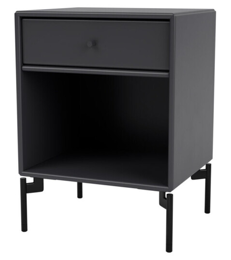 Montana Dream nattbord Anthracite 04, sortlakkerte ben