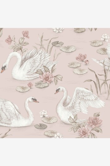 Boråstapeter Tapet Lily Swan Newbie Rosa