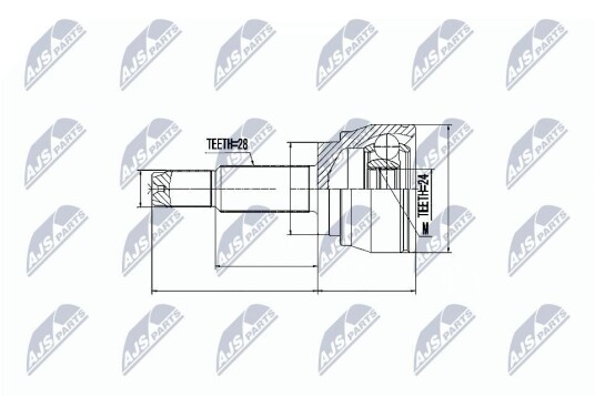 Nty Drivknute drivaksel NTY NPZ DW 025