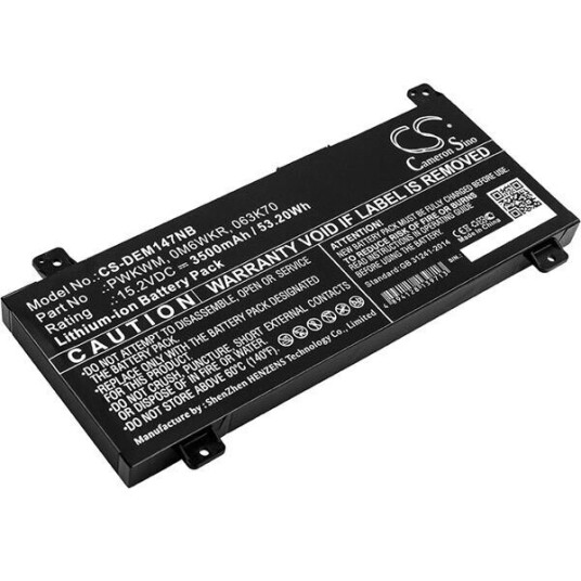 Dell P78G batteri (3500 mAh 15.2 V, Sort)