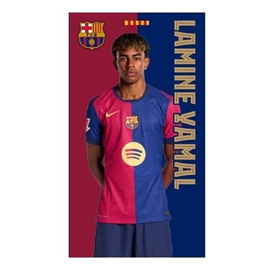 FC Barcelona Lamine Yamal microfibre beach towel