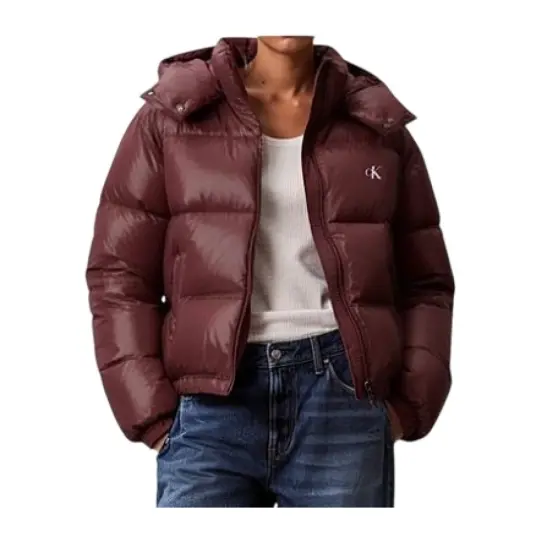 Calvin Klein Jeans Essential Midweight Puffer Jacke - Burgundy - XS Calvin Klein Jeans Essential Midweight Puffer Jacke - Burgundy - XS