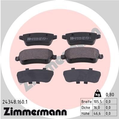 Bremseklosser ZIMMERMANN 24348.160.1