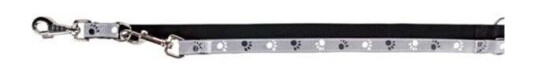 Trixie Silver Reflect Adjustable Leash Xss: 2.00 M/15 Mm Black/Silver Grey