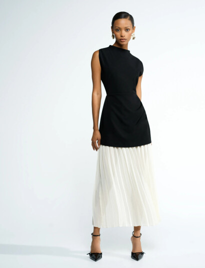 French Connection Zion Pleated Skirt Dress - Multi/patterned - 38