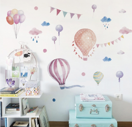 Wallstickers Akvarellballonger