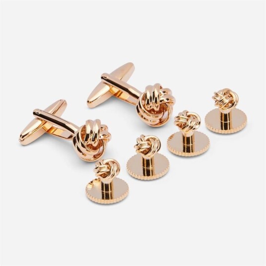 Towler Knot Set Studs - Gold
