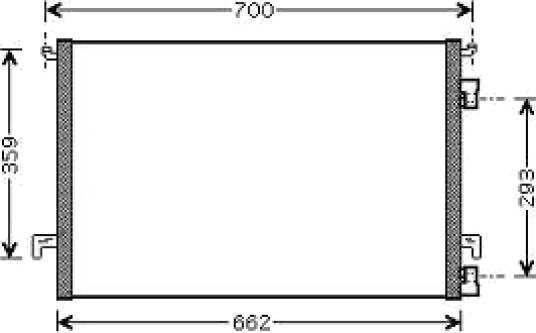 Kondensator, klimaanlegg DIEDERICHS DCC1298