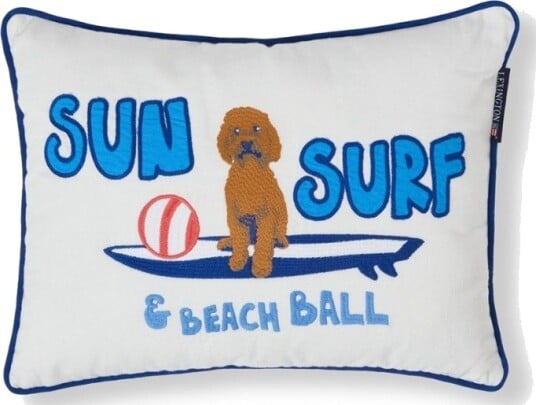 Lexington Home Sun Surf Organic Cotton Twill 40X30 Pillow White 30X40