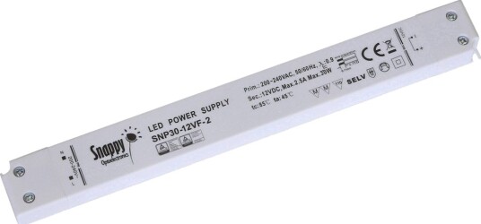 Snappy Kvalitets 12V Slim LED Driver 30W Snappy Snappy Kvalitets 12V Slim LED Driver 30W Snappy