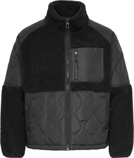ONLY Carmakoma Carohio Quilt Mix Fleece Short Jackt Otw Black 46 48