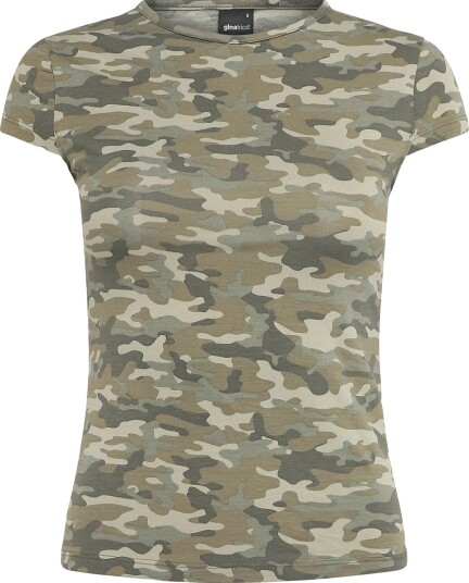Gina Tricot Camo Baby Tee CAMO S