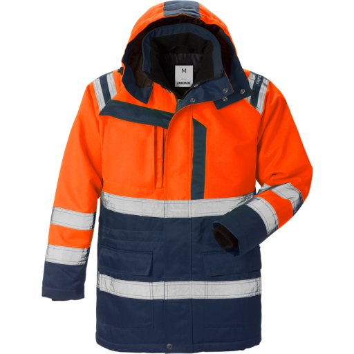 Fristads Vinterparkas 4042 Pp, Klass 3 Varsel Orange/marinblå Xs Fristads Vinterparkas 4042 Pp, Klass 3 Varsel Orange/marinblå Xs