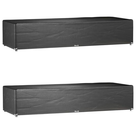 vidaXL Solsengtrekk 2 stk 12 maljer 205x75x40 cm polyetylen