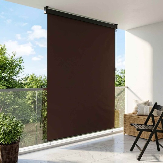 vidaXL Rullegardin Brun 120 x 250 cm Stoff og Aluminium