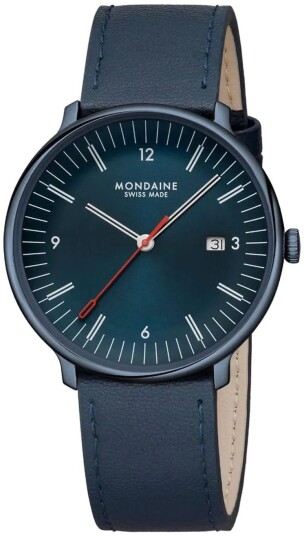 Mondaine Herreklokke MLE.41240.LDV Doppio Blå/Lær Ø41 mm