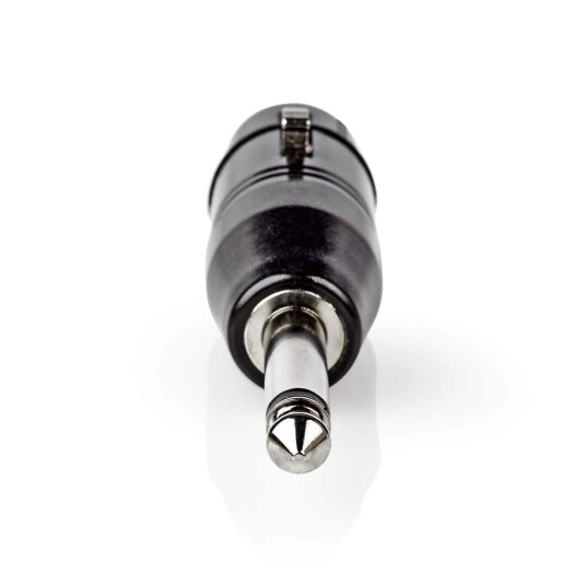 Nedis Xlr adapter XLR 3 pin Hun 6.35 Mm Han Nikkel Belagt Rett Metall Sort 1 Stk. Plastpose