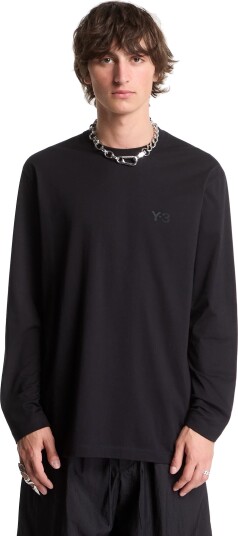 T skjorte Y 3 Logo Long Sleeve Long Sleeve Top Black/ Black L T skjorte Y 3 Logo Long Sleeve Long Sleeve Top Black/ Black L