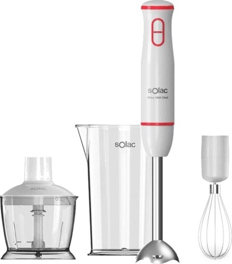 Solac BA5614 Stavblender med Tilbehør 1000W Hvit Solac BA5614 Stavblender med Tilbehør 1000W Hvit