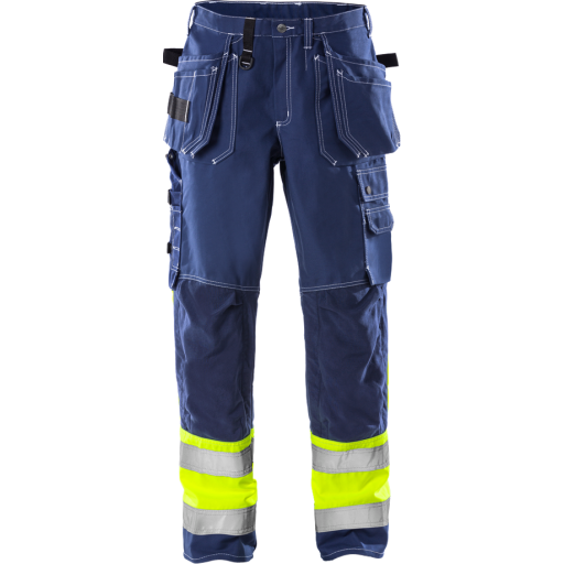 Fristads Hantverkarbyxa 247 Fas, Klass 1 Varsel Gul/mörkblå C154