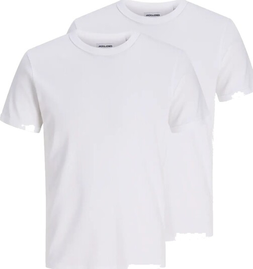 Jack & Jones Jjeorganic Rib Tee Ss Crew Neck 2Pk Mp White S