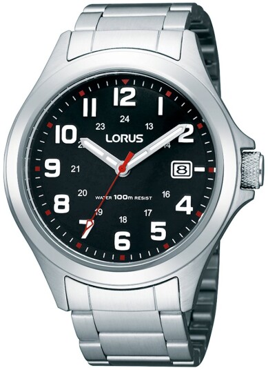 Lorus Herreklokke RXH01IX5 Sort/Stål Ø42 mm