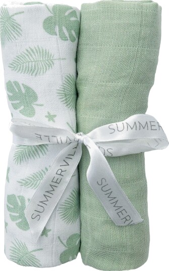 Summerville Muslin Tropical Green GOTS 2pcs