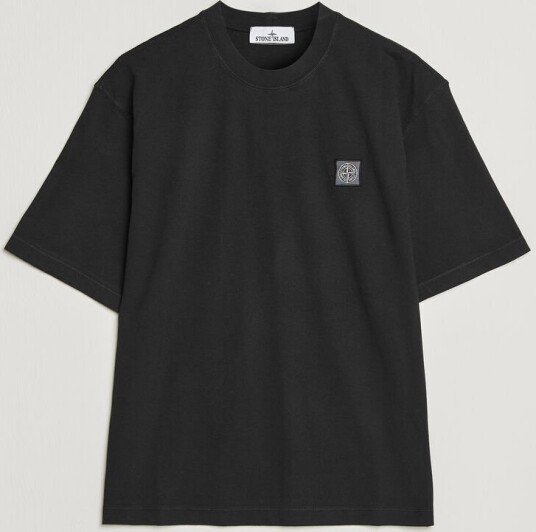 Stone Island Combed Organic Cotton T Shirt Black