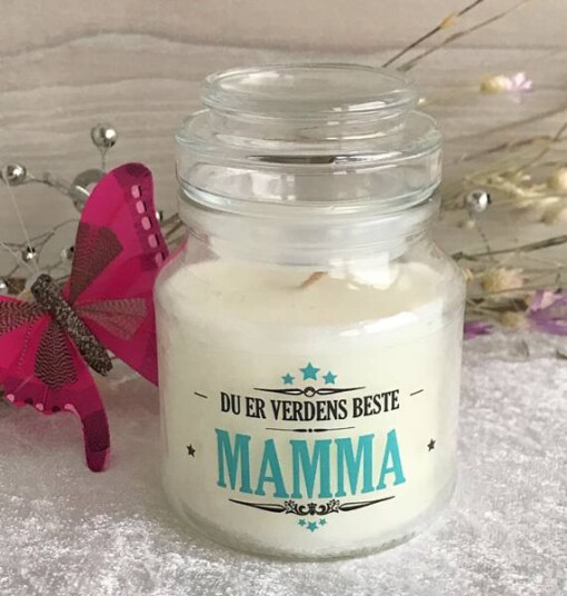 Budskapslys "Du er verdens beste Mamma" Budskapslys "Du er verdens beste Mamma"