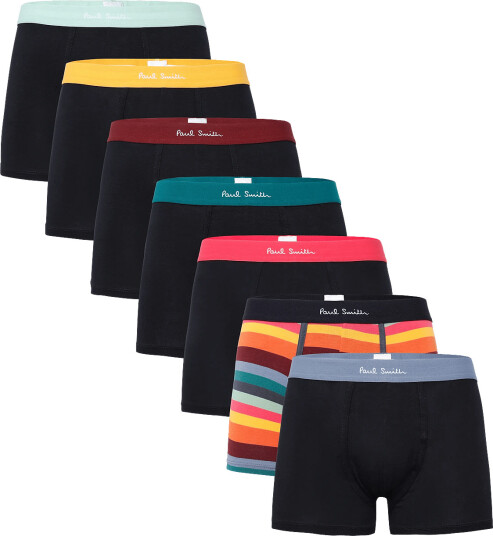 PS Paul Smith Men Trunk 7 Pack Mix Arst   Black   L
