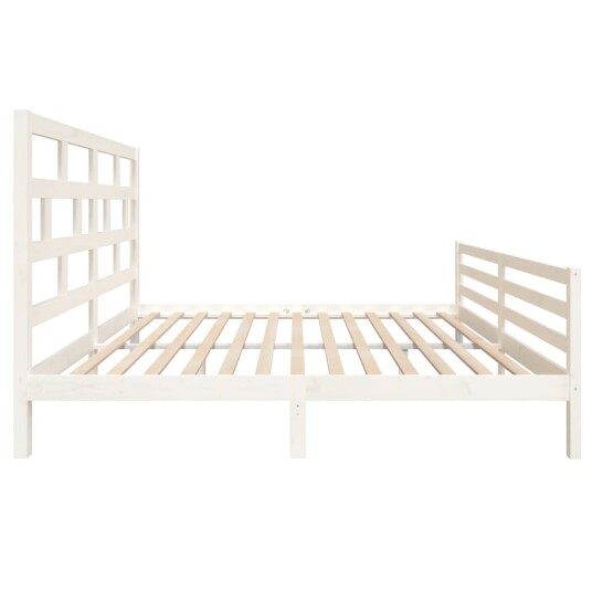 vidaXL Sengeramme hvit heltre 180x200 cm 6FT Super King