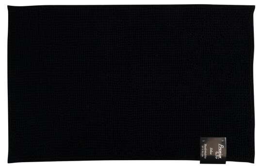 ByBorg Badematte - Svart – 50x80cm – sklisikker badematte i Svart – Valmue - Premium By Borg